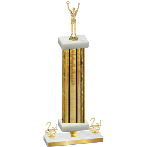 Premium Single Gold Glacier Second Place Victory Trophy