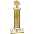 Premium Single Gold Glacier Second Place Basketball Trophy
