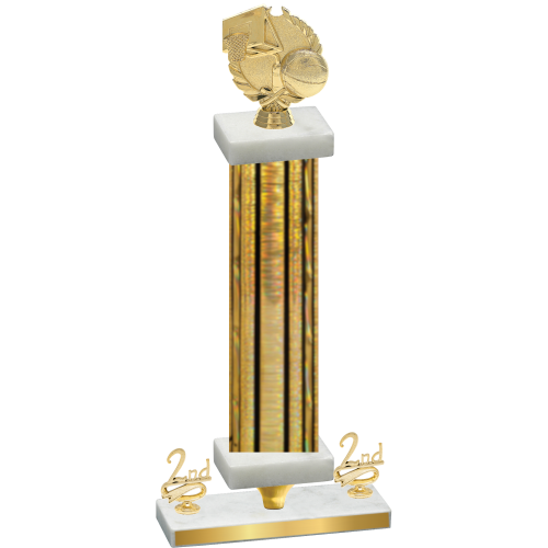 Premium Single Gold Glacier Second Place Basketball Trophy
