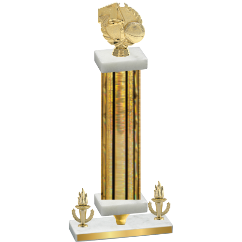 Premium Single Gold Glacier Victory Basketball Trophy