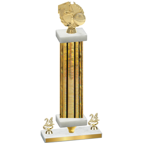 Premium Single Gold Glacier Year Basketball Trophy