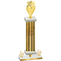 Premium Single Gold Glacier Fourth Place Pickleball Trophy