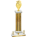 Premium Single Gold Glacier Year Pickleball Trophy