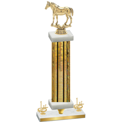 Premium Single Gold Glacier First Place Horses Trophy