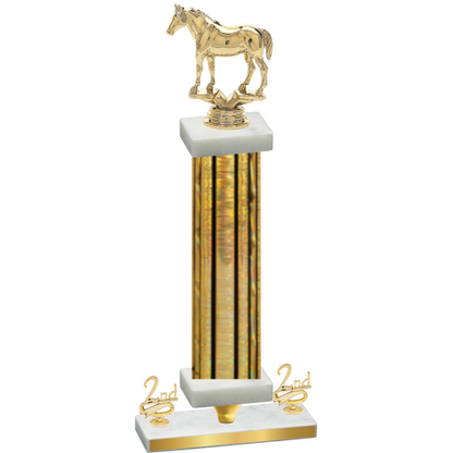Premium Single Gold Glacier Second Place Horses Trophy