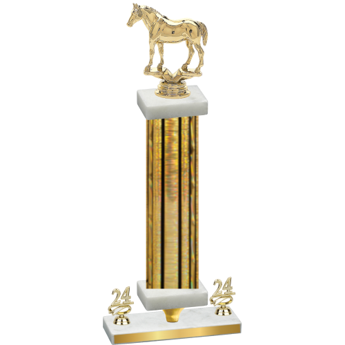 Premium Single Gold Glacier Year Horses Trophy