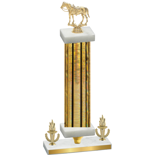Premium Single Gold Glacier Victory Horses Trophy