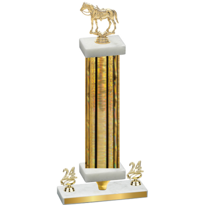 Premium Single Gold Glacier Year Horses Trophy