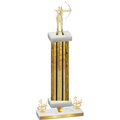 Premium Single Gold Glacier Third Place Archery Trophy