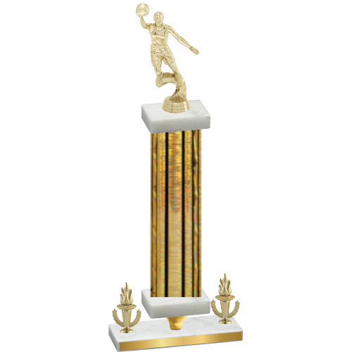Premium Single Gold Glacier Victory Basketball Trophy
