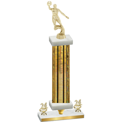 Premium Single Gold Glacier Year Basketball Trophy