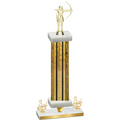 Premium Single Gold Glacier Third Place Archery Trophy