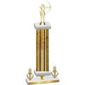 Premium Single Gold Glacier Victory Archery Trophy