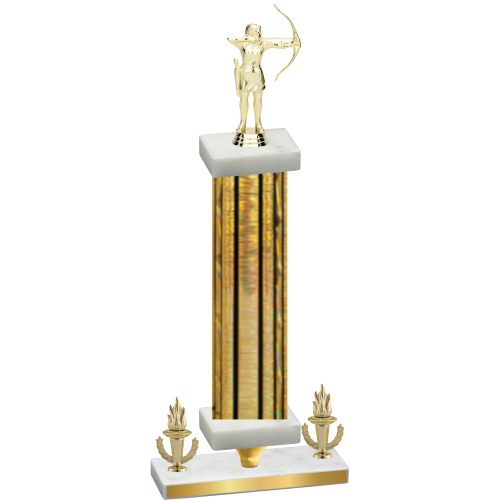 Premium Single Gold Glacier Victory Archery Trophy