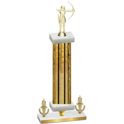 Premium Single Gold Glacier Victory Archery Trophy