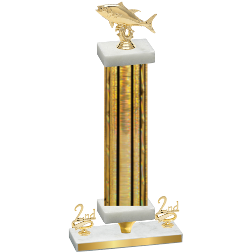Premium Single Gold Glacier Second Place Fishing Trophy