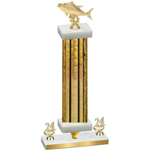 Premium Single Gold Glacier Year Fishing Trophy