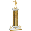 Premium Single Gold Glacier Third Place Shooter Trophy