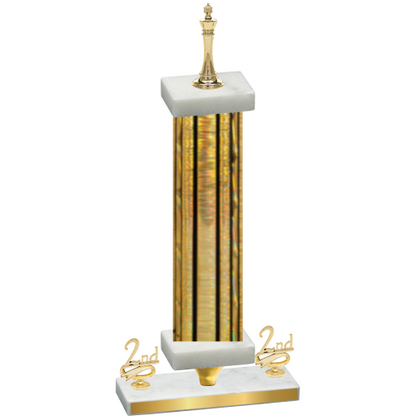 Premium Single Gold Glacier Second Place Chess Trophy