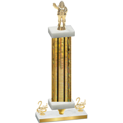 Premium Single Gold Glacier Second Place Holiday Trophy