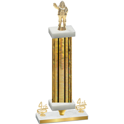 Premium Single Gold Glacier Fourth Place Holiday Trophy