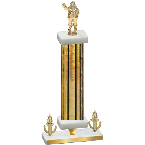 Premium Single Gold Glacier Victory Holiday Trophy