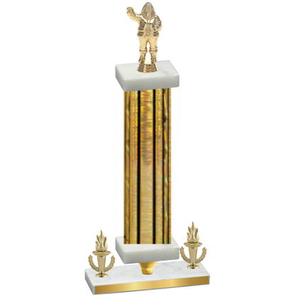 Premium Single Gold Glacier Victory Holiday Trophy