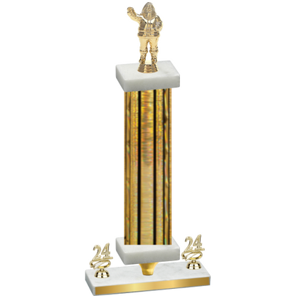 Premium Single Gold Glacier Year Holiday Trophy