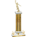 Premium Single Gold Glacier Second Place Basketball Trophy