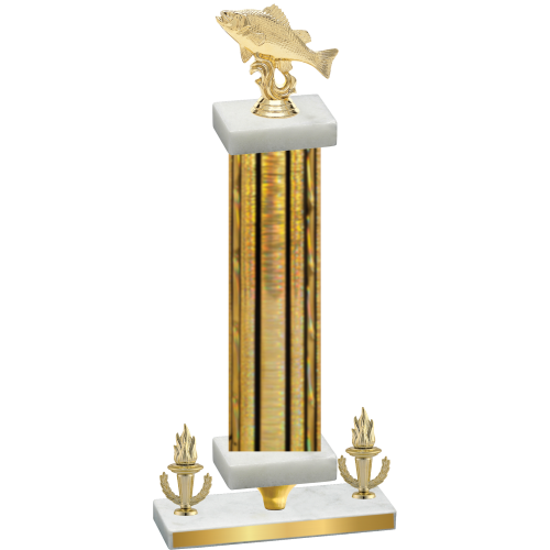 Premium Single Gold Glacier Victory Fishing Trophy