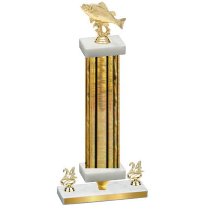 Premium Single Gold Glacier Year Fishing Trophy