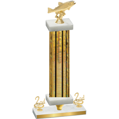 Premium Single Gold Glacier Second Place Fishing Trophy