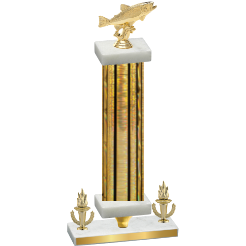 Premium Single Gold Glacier Victory Fishing Trophy
