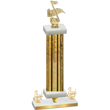 Premium Single Gold Glacier Third Place Music Trophy