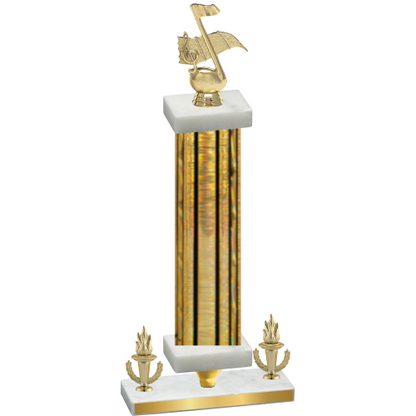 Premium Single Gold Glacier Victory Music Trophy