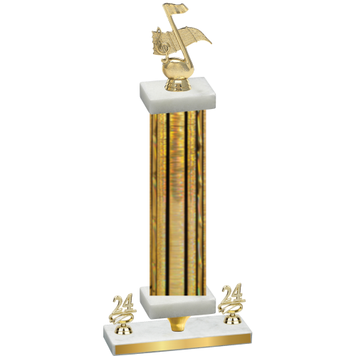 Premium Single Gold Glacier Year Music Trophy