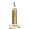 Premium Single Gold Glacier Second Place Golf Trophy