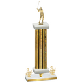 Premium Single Gold Glacier Third Place Golf Trophy