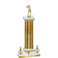 Premium Single Gold Glacier Victory Golf Trophy