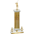 Premium Single Gold Glacier Victory Golf Trophy
