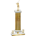 Premium Single Gold Glacier Year Golf Trophy