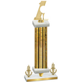 Premium Single Gold Glacier Victory Golf Trophy