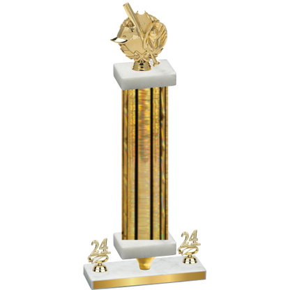 Premium Single Gold Glacier Year Baseball Trophy