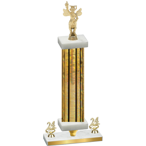 Premium Single Gold Glacier Year Academics Trophy
