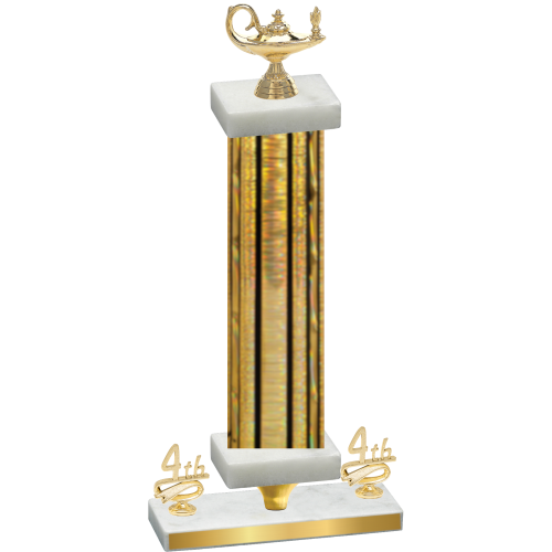Premium Single Gold Glacier Fourth Place Academics Trophy