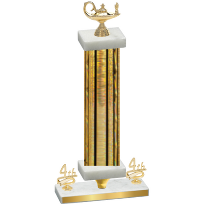 Premium Single Gold Glacier Fourth Place Academics Trophy