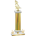 Premium Single Gold Carbon Fiber Second Place Football Trophy