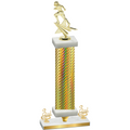 Premium Single Gold Carbon Fiber Third Place Football Trophy