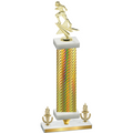 Premium Single Gold Carbon Fiber Victory Football Trophy