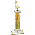 Premium Single Gold Carbon Fiber Year Football Trophy